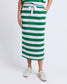 Tallow Skirt (White & Green Stripe)