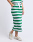 Tallow Skirt (White & Green Stripe)