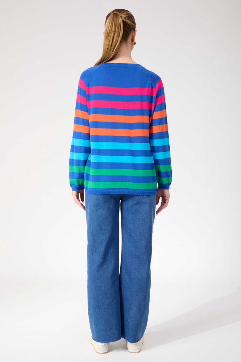 Haven Women's Cobalt Stripe Vermont Knit Jumper | Gretel Lane