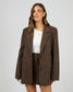 All About Eve Vanner Vegan Leather Blazer Coffee | Women's Clothing | Gretel Lane