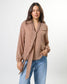 Stella + Gemma Verity Neck Tie Blouse in Chocolate Houndstooth | Women's Clothing | Gretel Lane