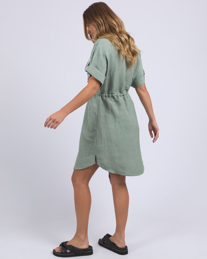 Willow Shirt Dress (Iceberg Green)