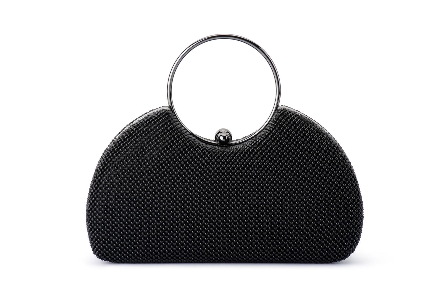 Jamie Ball Mesh Top Handle Bag (Black)