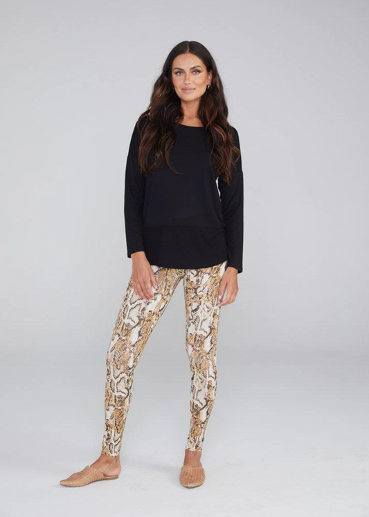 Chaka Rib Panel Tee (Black)