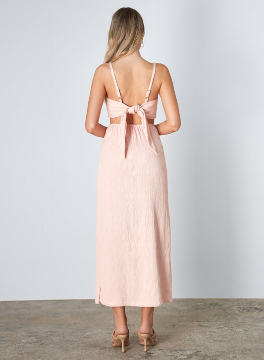 Cove Midi Dress (Shell Pink)
