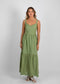 Alessia Embroidered Maxi Dress (Pistachio)