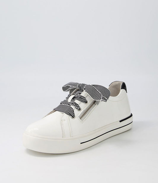 Audry (White/Black Wrinkle Patent)