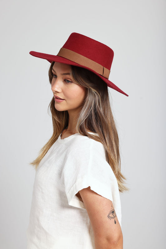 Ballina Felt Hat (Red)