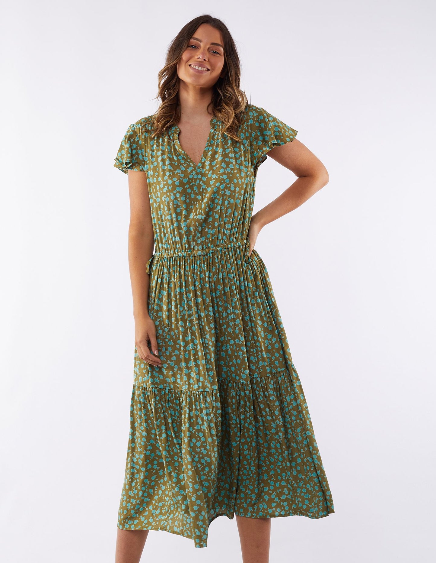 Bianca Dress (Moss Green)