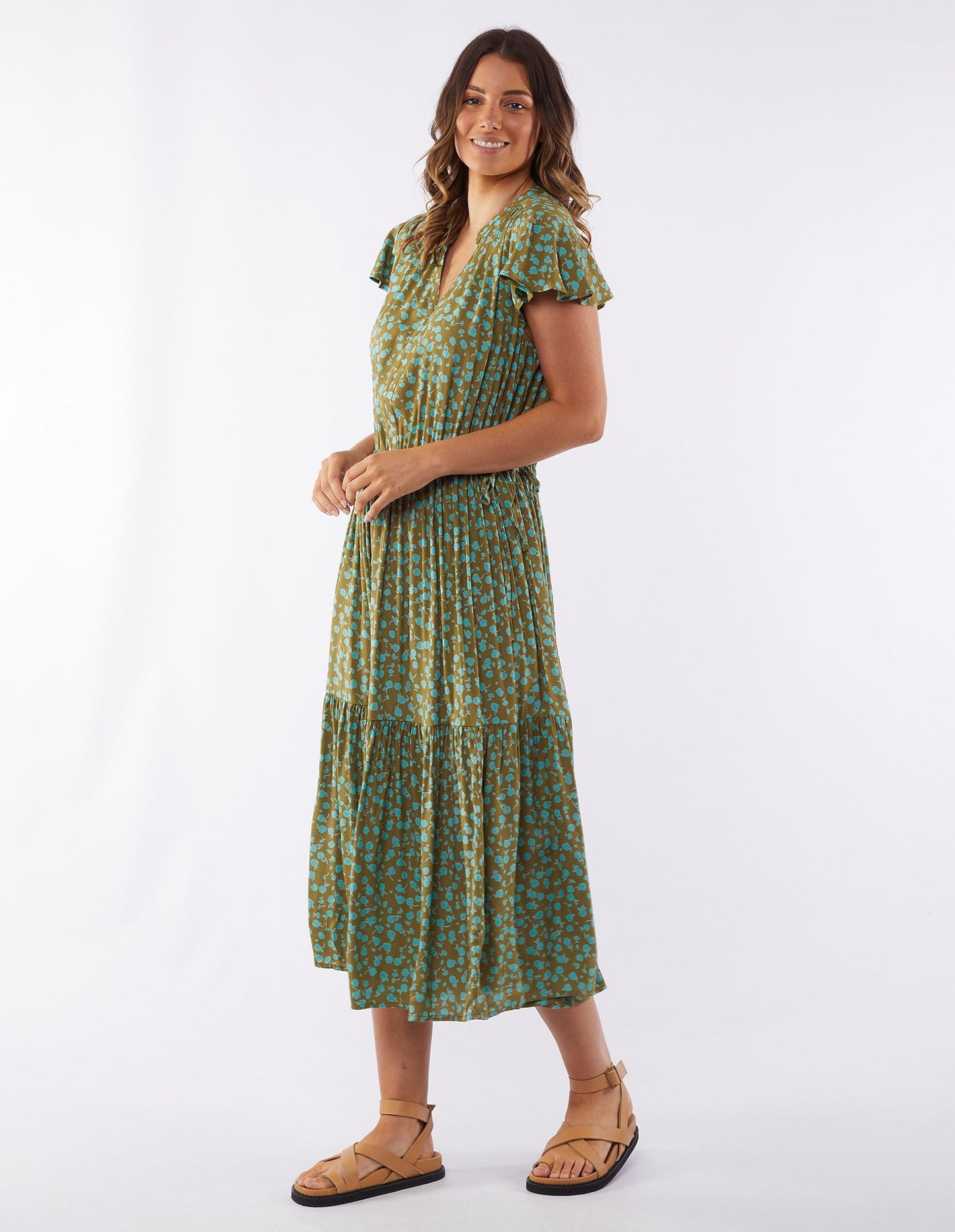 Bianca Dress (Moss Green)