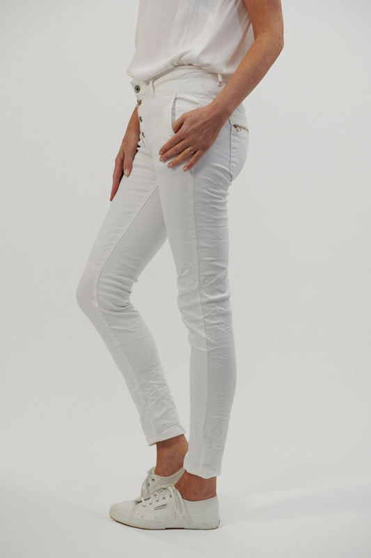 Button Jean Classic (White)