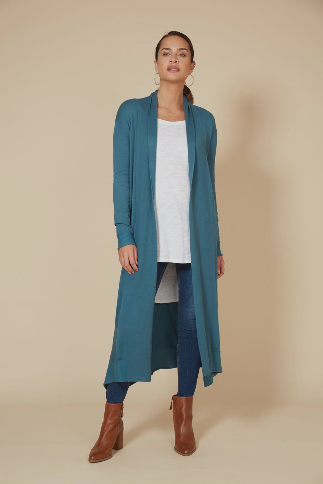 Cleo Longline Cardigan (Teal)