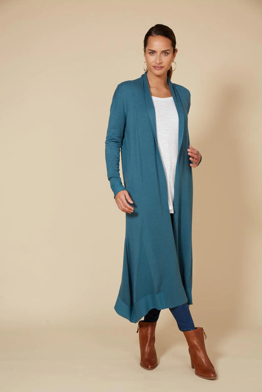 Cleo Longline Cardigan (Teal)