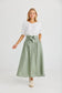 Coco Skirt (Sage Linen Viscose)