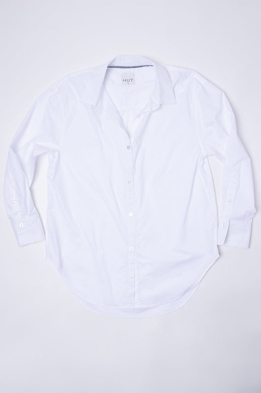 Cotton Maxi Shirt (White)
