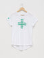 Emerald Gingham Cross Tee