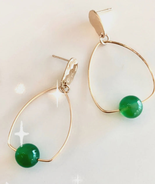 Elle Earrings (Emerald)
