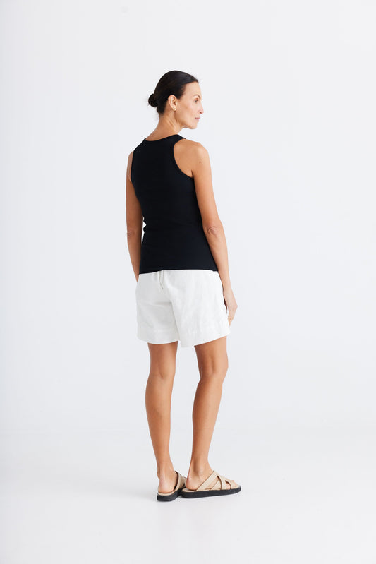 Essential Rib Tank (Black)