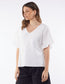 Flutter Sleeve Tee (White)