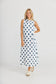 Helaina Dress (Slate Dot Linen)