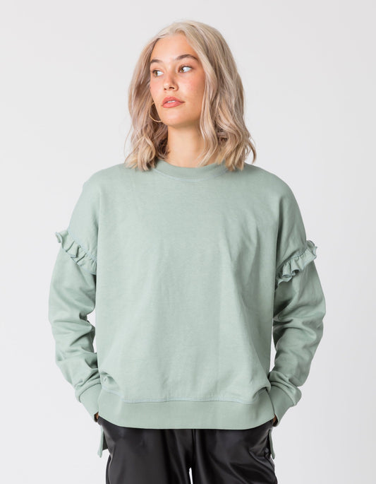 Lexi Ruffle Sweater (Iceberg)