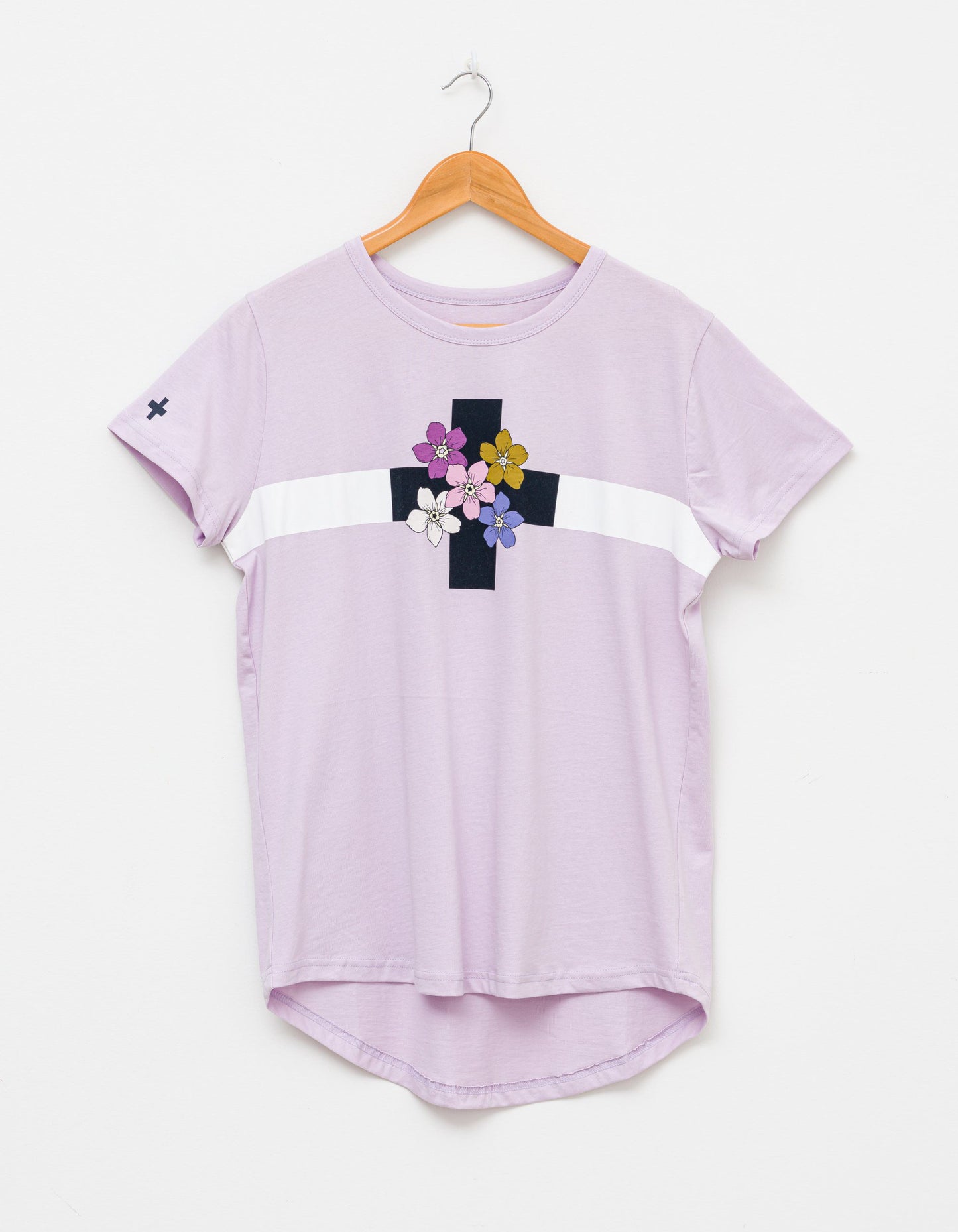 Lilac Cross Flowers Tee