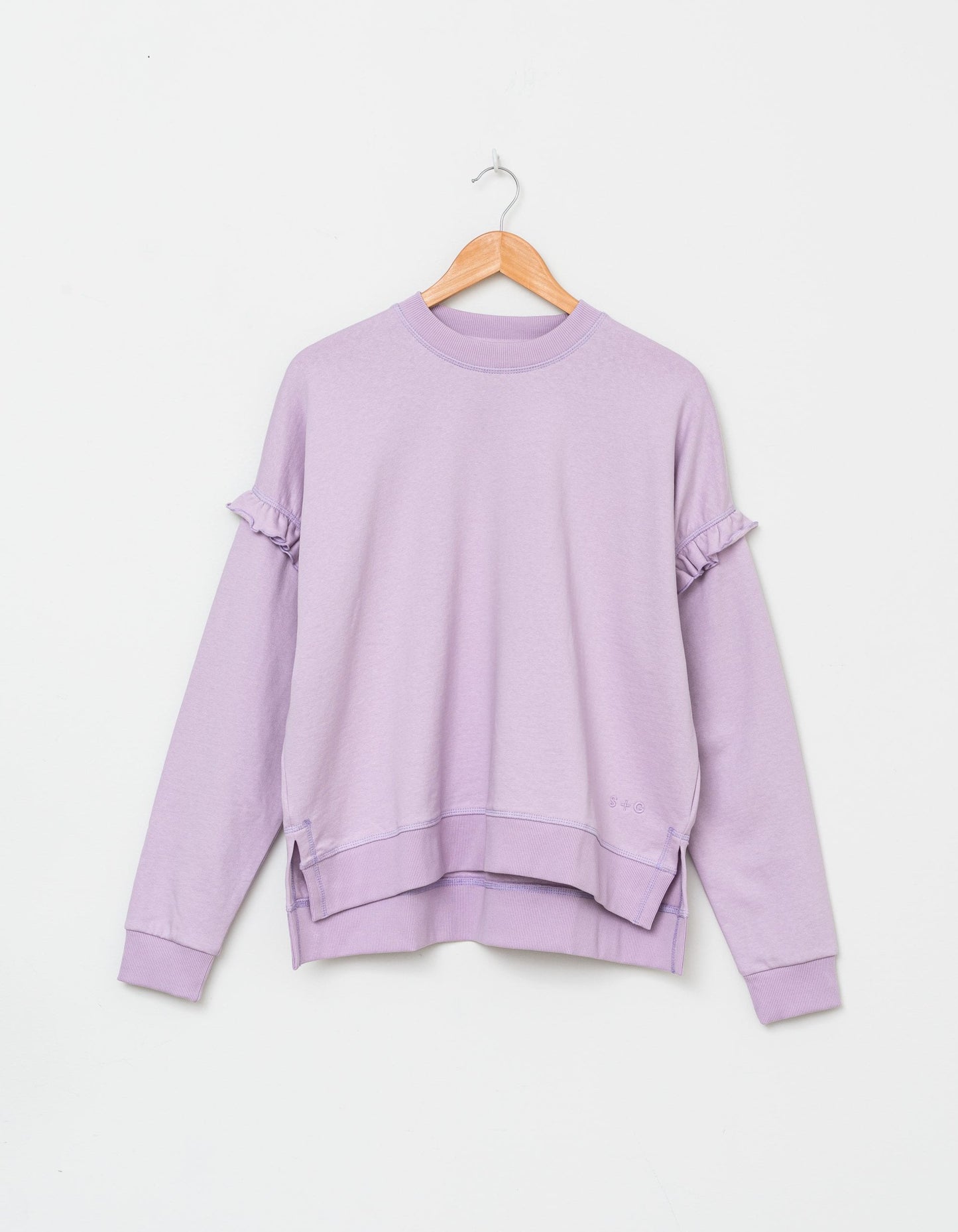 Lexi Ruffle Sweater (Lilac Fog)