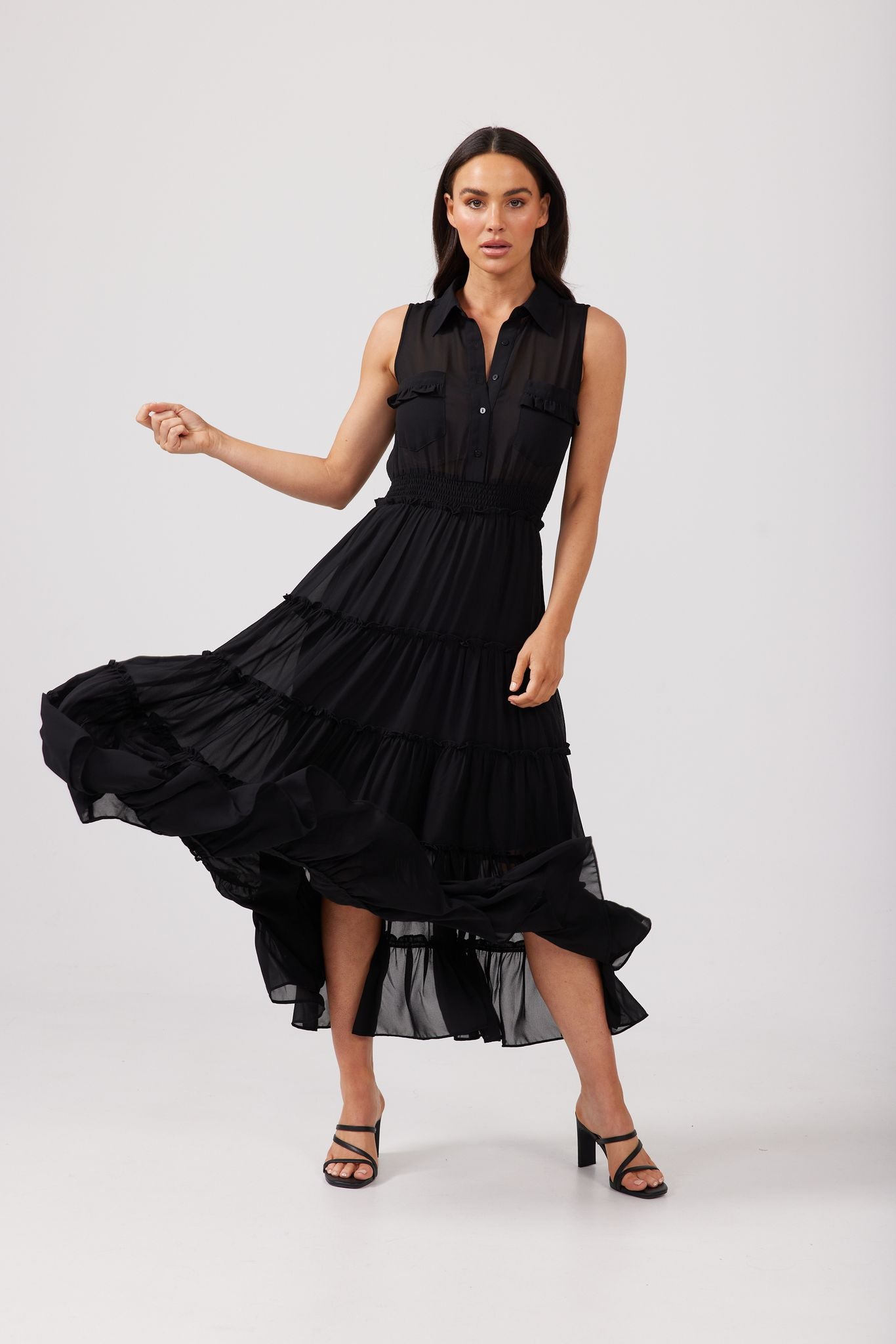 Lido Sleeveless Dress (Black)