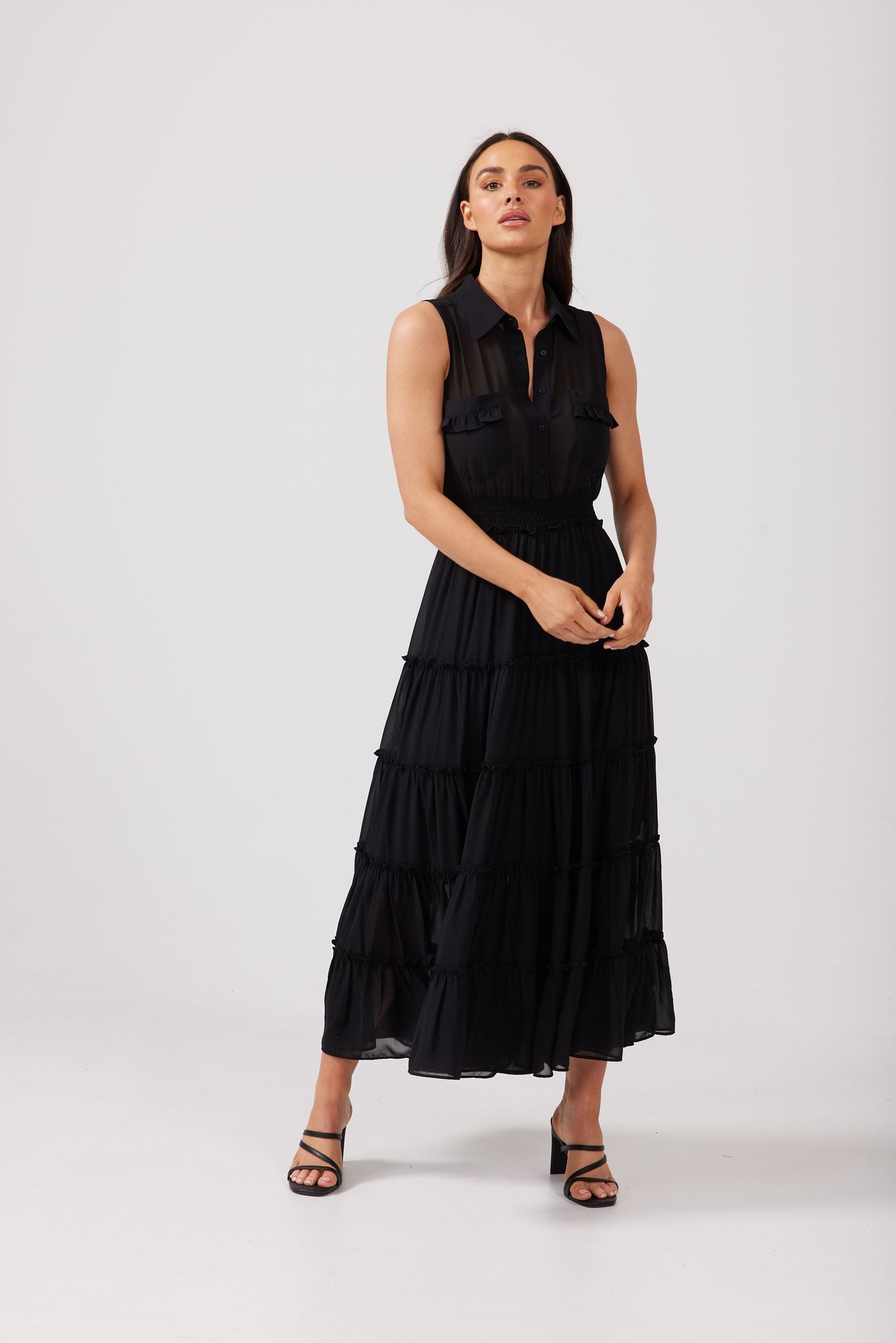 Lido Sleeveless Dress (Black)