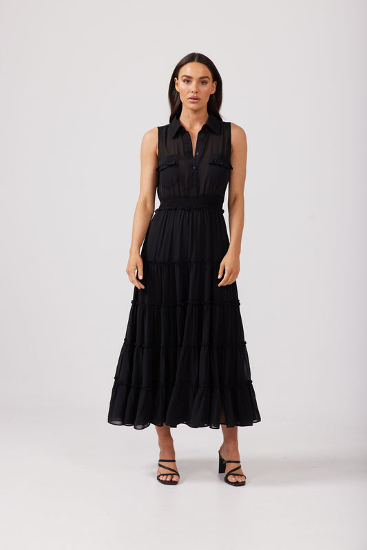 Lido Sleeveless Dress (Black)