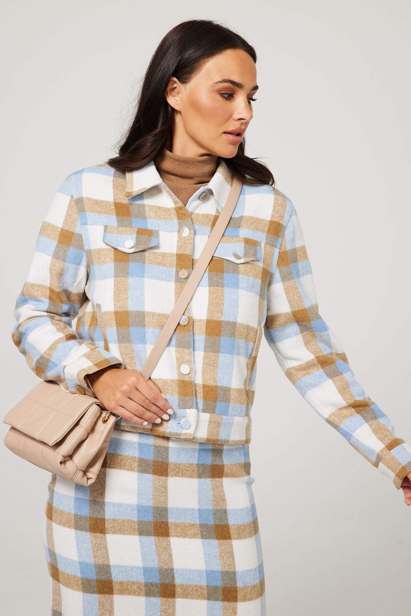 Lodge Jacket (Blue + Tan Check)