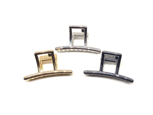 Mini Metal Hairclaw - Lineshape 3 Pack (Gold/Silver/Hermatite)