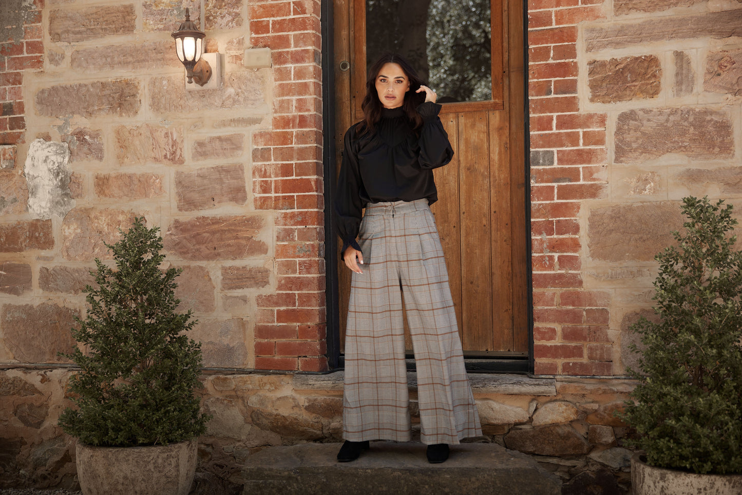 Oxford Pants (Tan Glen Plaid)