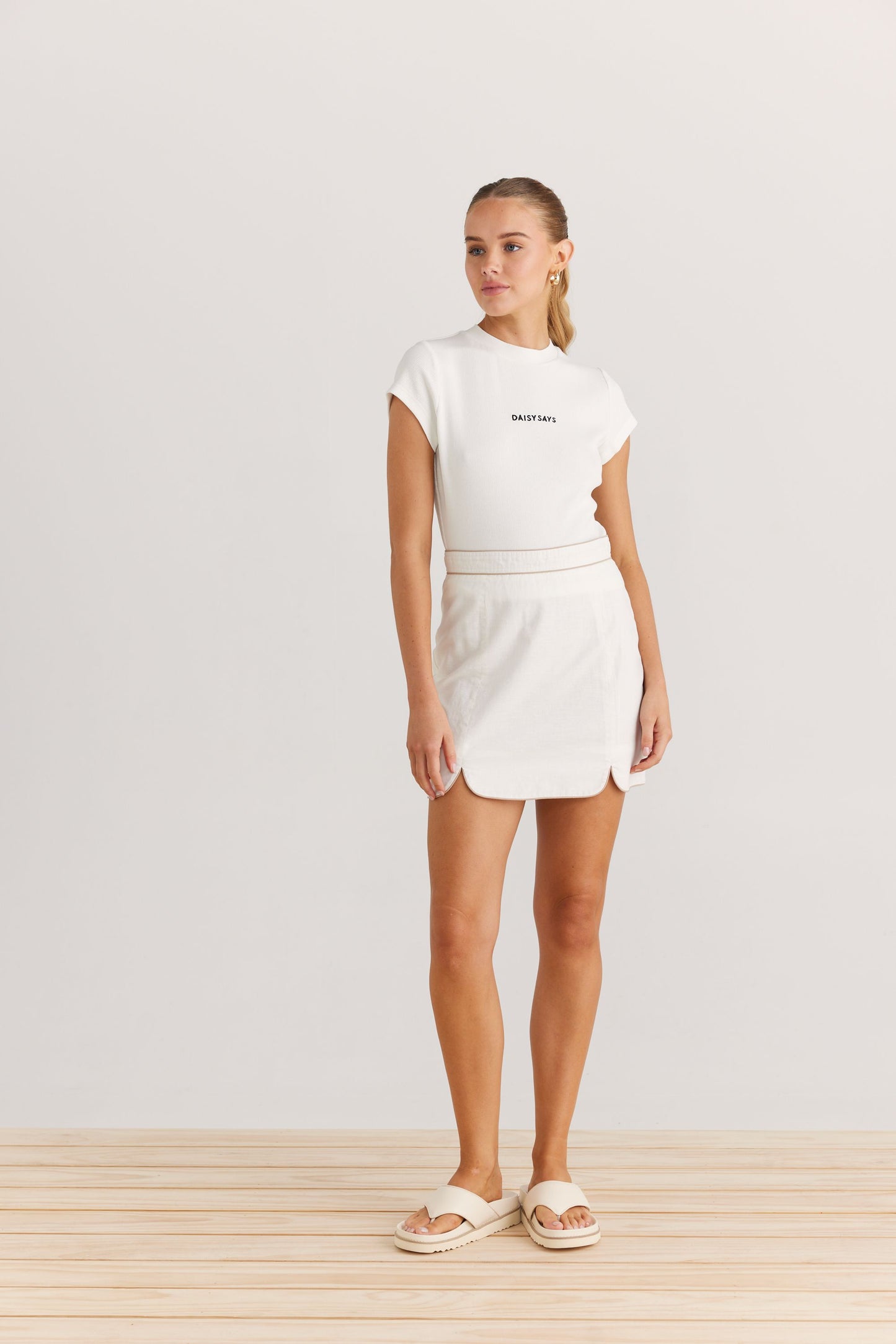 Posy Skirt (White)