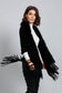 Reece Faux Fur Trim Wrap (Black)