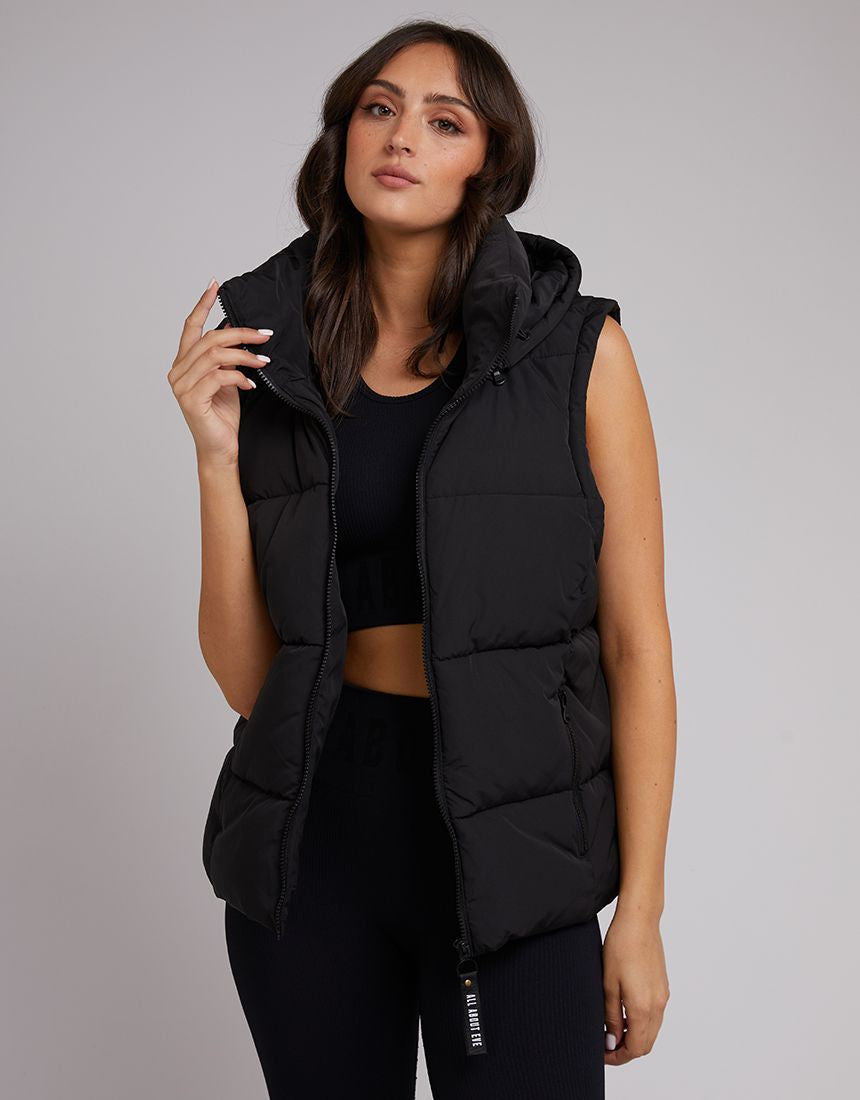 Remi Luxe Puffer Vest (Black)