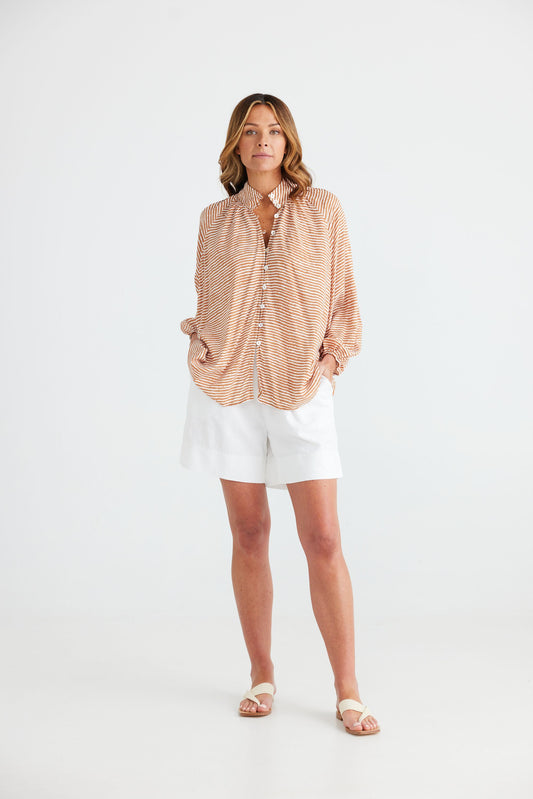 Second Valley Shirt (Tan Stripe)