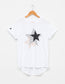 White 3 B/W Stars Tee