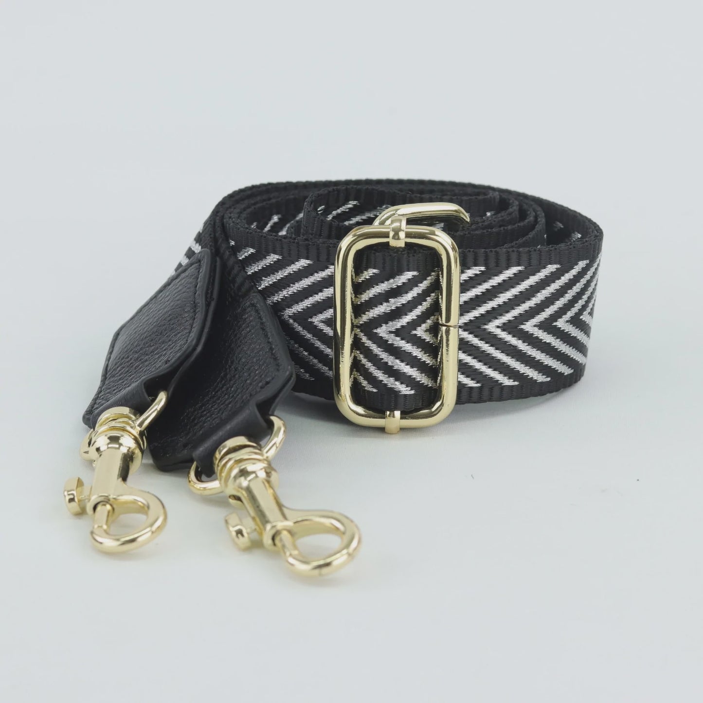 Webbing Strap (Silver/Black Vee)