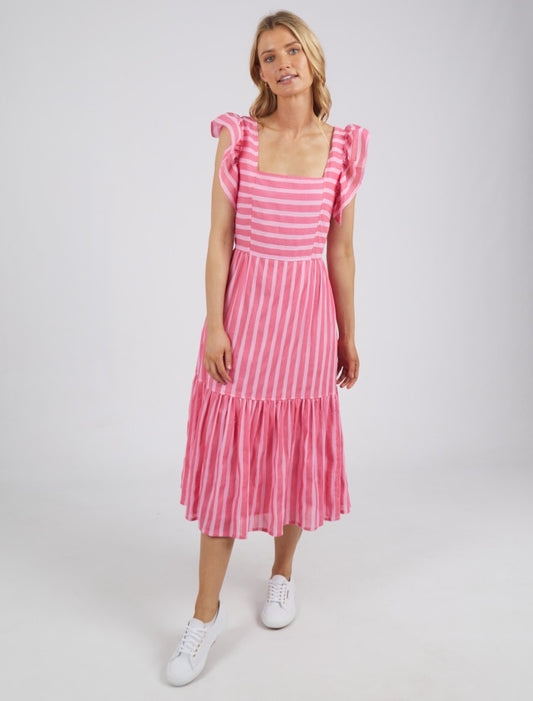Ashley Dress (Pink Punch Stripe)