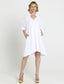 Dreams Embroidered Midi Dress (White)