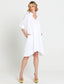 Dreams Embroidered Midi Dress (White)