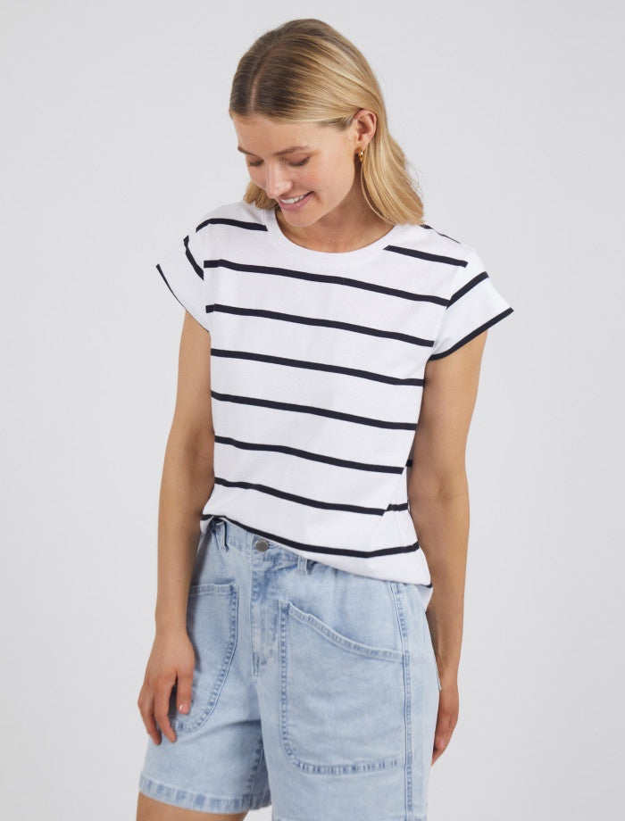 Manly Stripe Tee (Black/White Stripe)