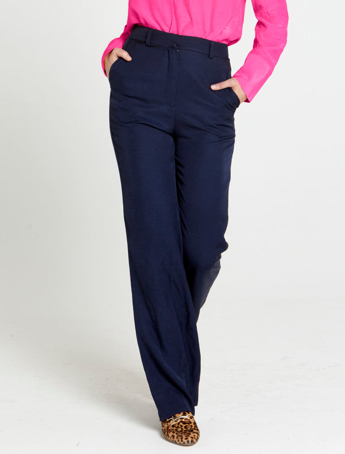 Unguarded Flare High Waisted Pant (Navy)